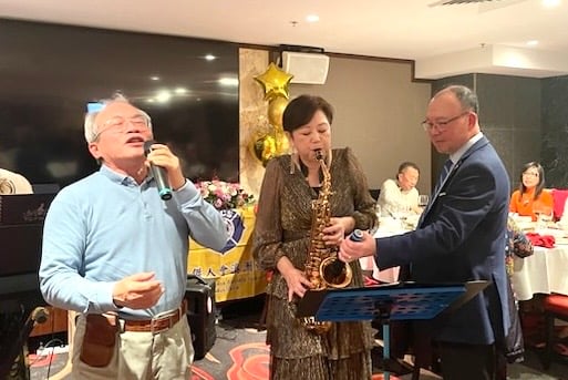 活動當晚賓主舉行慶祝晚宴