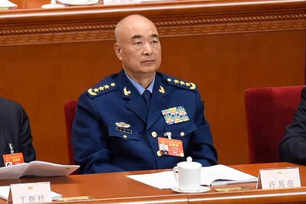 2019年3月5日，时任中共中央军委副主席许其亮在北京大会堂出席全国人大会议的开幕会议。（WANG ZHAO/AFP via Getty Images）