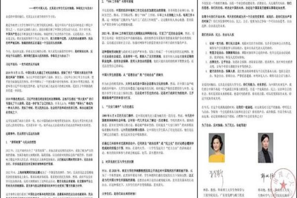华南理工大学2名女教授林影与韩双艳，近日实名发表反共檄文，引发热议。（X撷图）