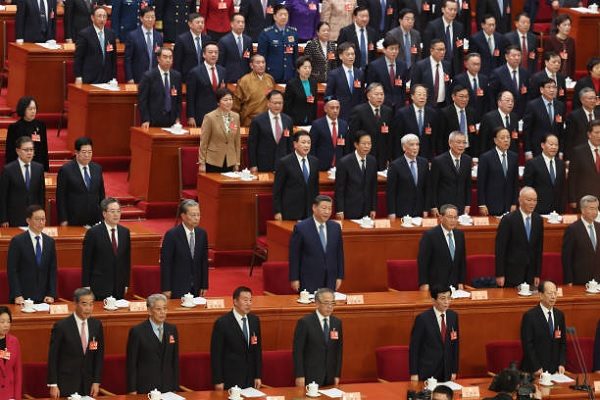 2025年3月4日在北京人民大会堂举行的政协会议。（Lintao Zhang/Getty Images）