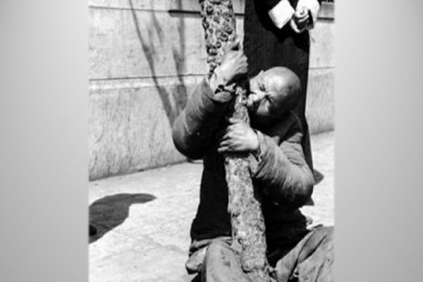 1959年至1961年间，中共把农民的口粮、救命粮，甚至连种子都搜刮一空。没粮吃的农民开始吃树叶草根、啃树皮，寻找一切可以果腹的东西。（网络图片）