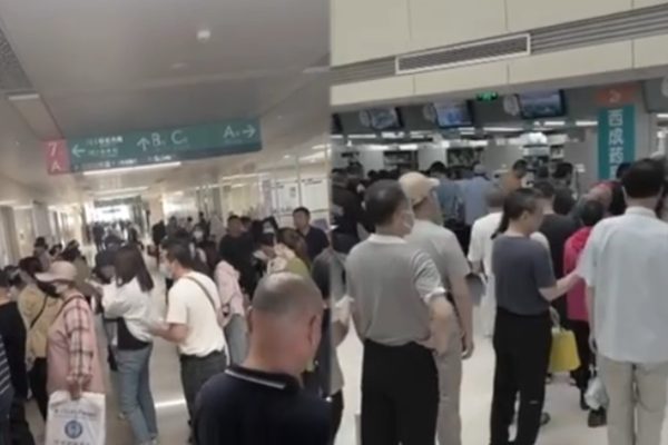 中国近期新冠疫情再次升温，民众爆料，全国各大城市的医院和诊所人满为患，且不分老少，猝死人数明显增多。（视频撷图）