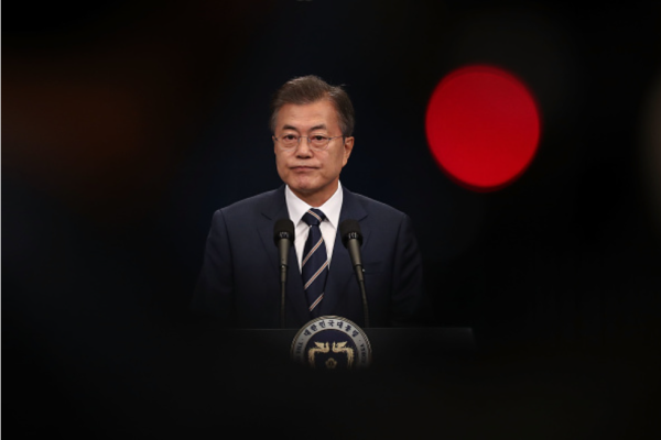 圖為韓國前總統文在寅。(Chung Sung-Jun/Getty Images)