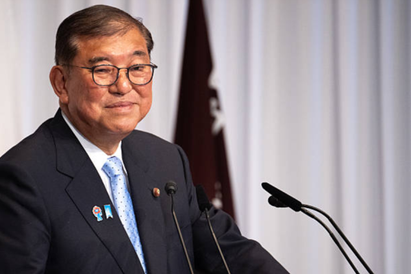 2025年7月21日：日本首相石破茂於2025年7月21日在東京自民黨總部出席新聞發布會。此次新聞發布會是在首相執政聯盟失去參議院多數席位的第二天舉行的。(Photo by Philip Fong - Pool/ Getty Images)