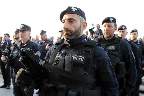 示意圖：意大利巴里市憲兵隊。(Photo by Donato Fasano/Getty Images)