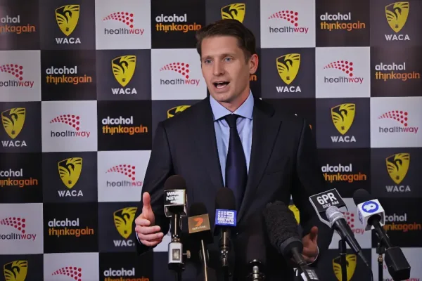联盟党内政发言人前座议员安德鲁·哈斯蒂（Andrew Hastie）。 (Photo by Paul Kane/Getty Images for Cricket Australia)