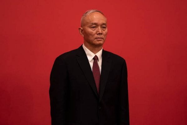 中共政治局常委蔡奇。数据图片。（Kevin Frayer/Getty Images）