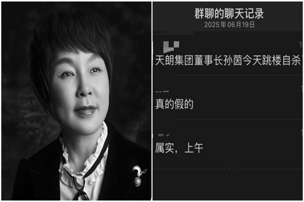 陕西地产界名人、西安天朗集团董事长孙茵6月19日惊传去世，震惊陕西社会各界。（网络图合成）