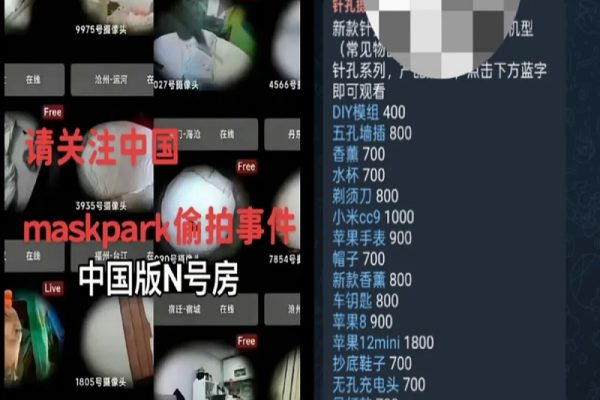 非法中文論壇「Maskpark」瘋傳中國女性私密影像，吸引逾22萬人訂閱。（微博擷圖）