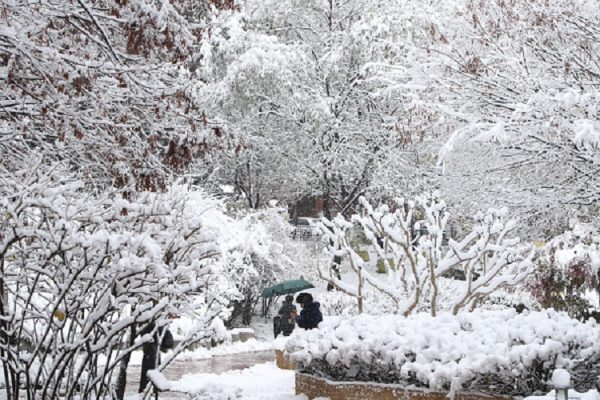 Seoul Receives Season's First Snow