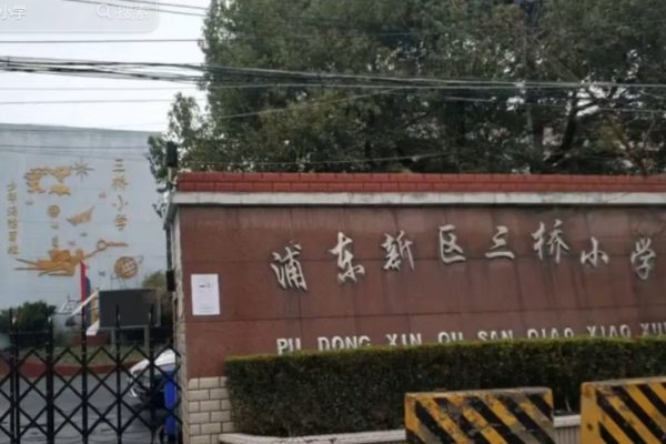 近日有多個網傳視頻說，上海浦東新區三橋小學僅22名學生，卻配備了23名專職教師，師生比超1:1。（視頻擷圖）