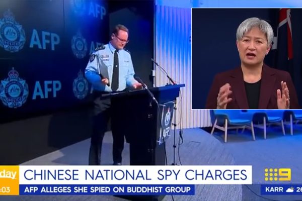 ( Chinese woman charged with foreign interference in Canberra | 9 News Australia / 優兔視頻截圖 )